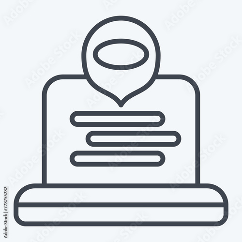 Icon Employee Monitoring. related to Remote Working symbol. line style. simple design illustration