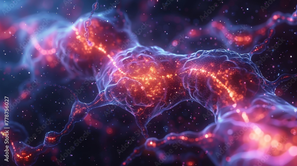 pixel art of an alien bioluminescent cell structure, pixelated digital grid background, dark blue and purple colors pixel art of an alien bioluminescent cell structure, pixelated digital grid background, dark blue and purple colors