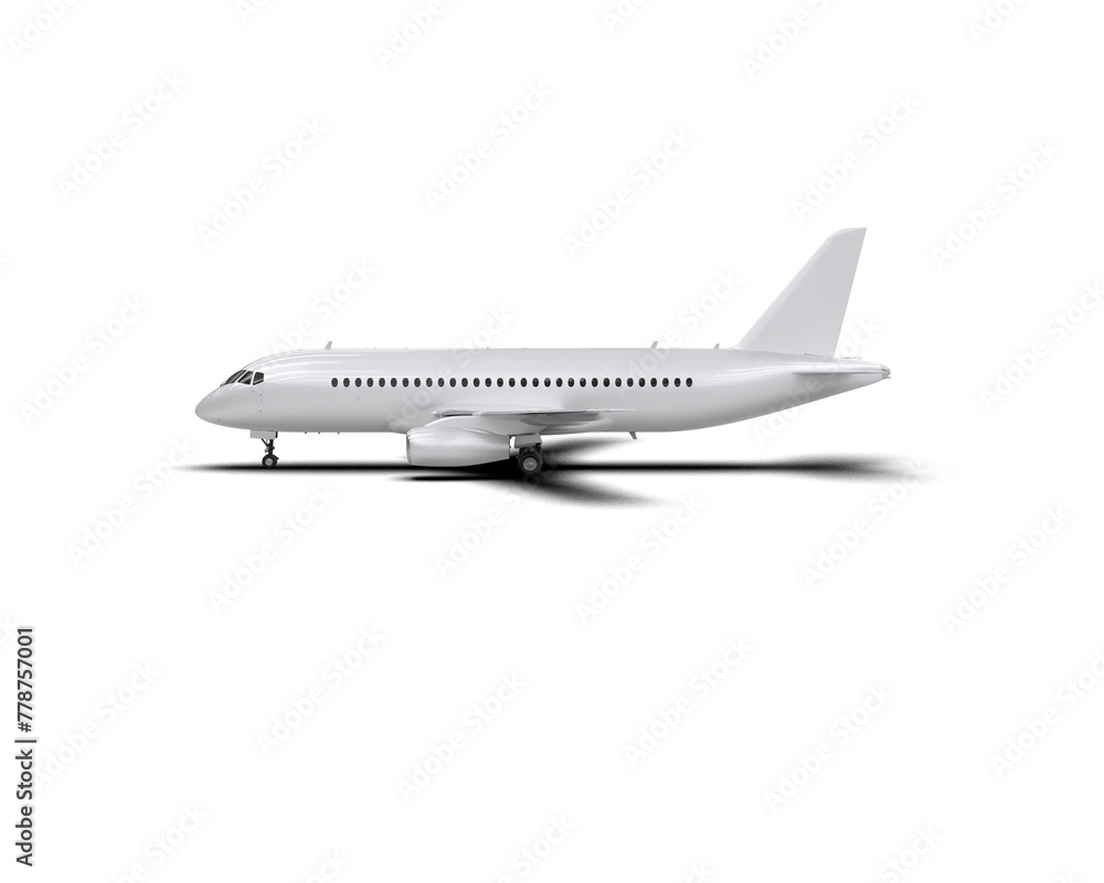 Airplane isolated on background. 3d rendering - illustration Airplane isolated on background. 3d rendering - illustration