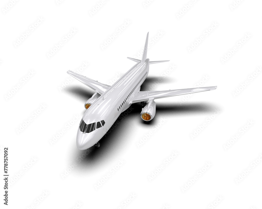 Airplane isolated on background. 3d rendering - illustration Airplane isolated on background. 3d rendering - illustration