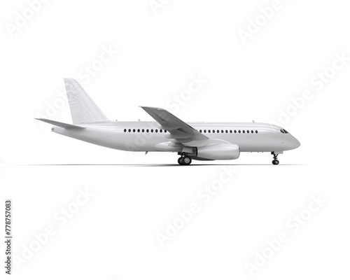 Airplane isolated on background. 3d rendering - illustration