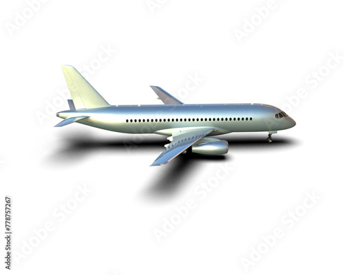 Wallpaper Mural Airplane isolated on background. 3d rendering - illustration Torontodigital.ca