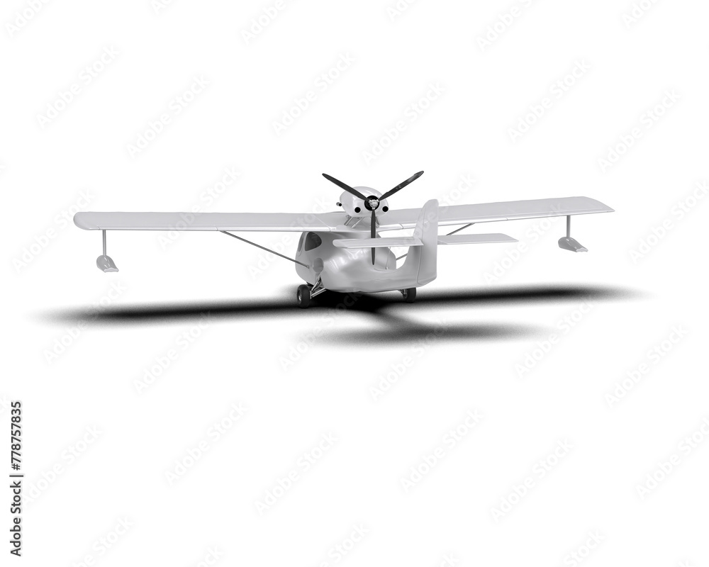 Airplane isolated on background. 3d rendering - illustration Airplane isolated on background. 3d rendering - illustration
