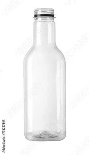 Empty plastic bottle without lid