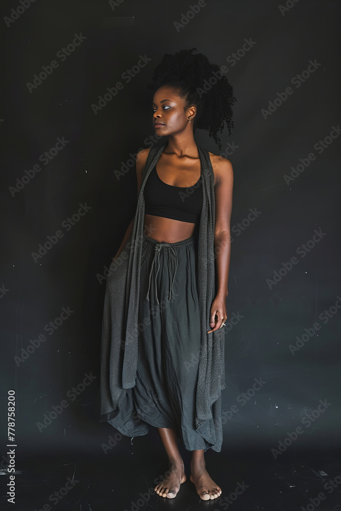 Elegant Poise and Graceful Stance in Modern Apparel Banner Elegant Poise and Graceful Stance in Modern Apparel Banner