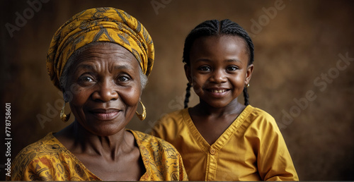 Banner of motherhood Nigerian mother and child