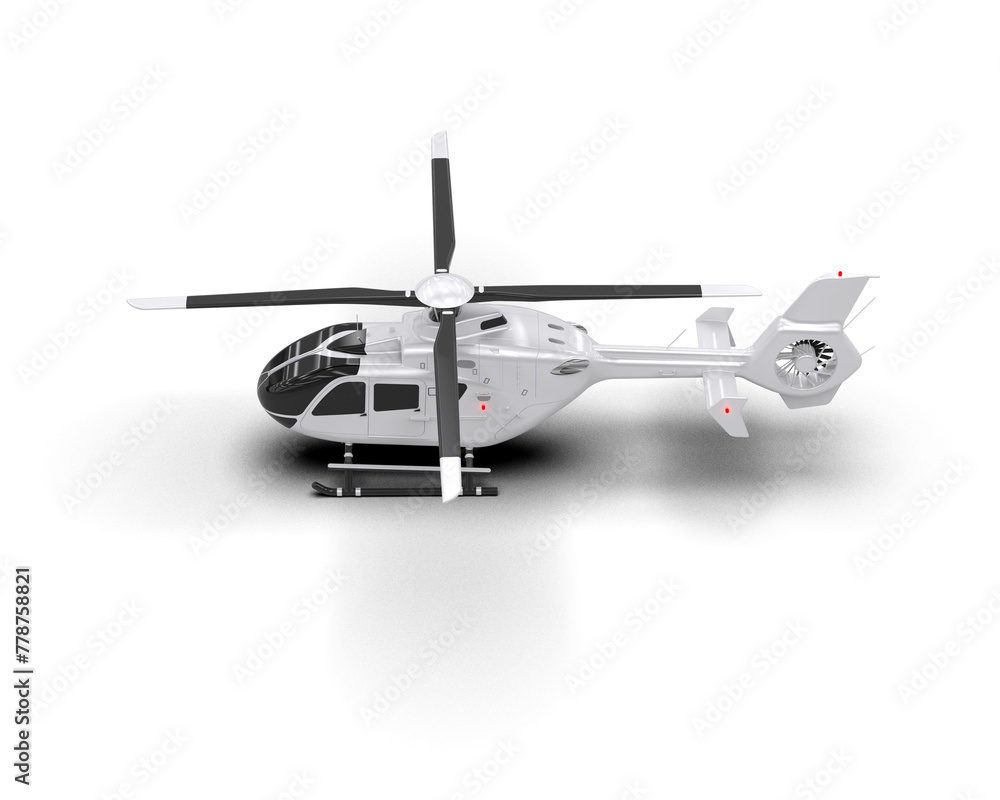 Helicopter isolated on background. 3d rendering - illustration Helicopter isolated on background. 3d rendering - illustration