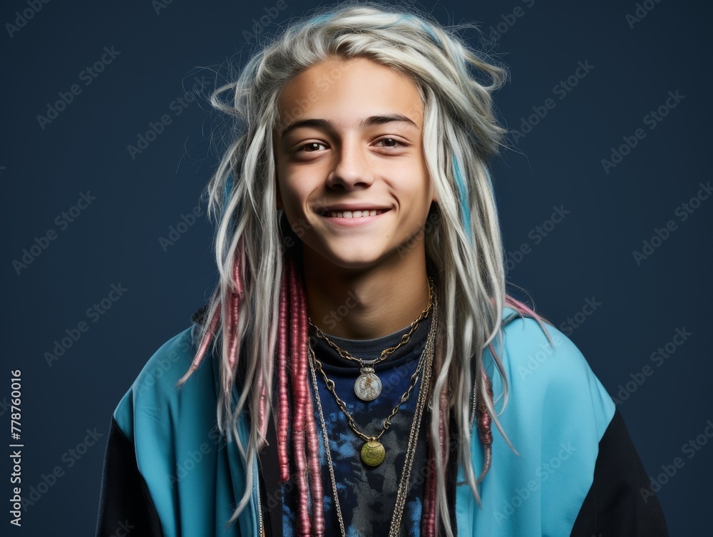 Young Man With Long Hair and Dreadlocks Young Man With Long Hair and Dreadlocks
