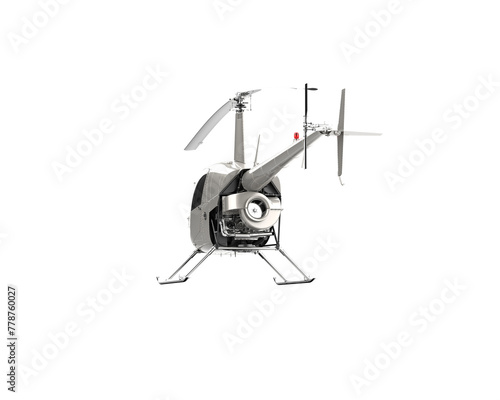 Helicopter isolated on background. 3d rendering - illustration © Elena