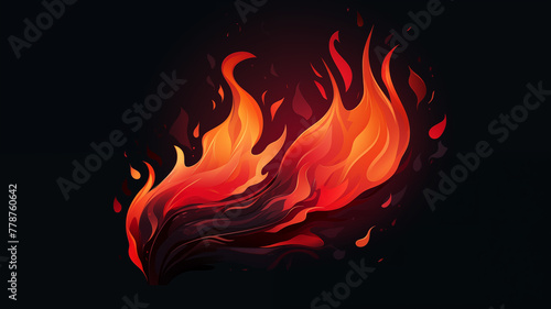 Hand drawn cartoon flame element illustration material 