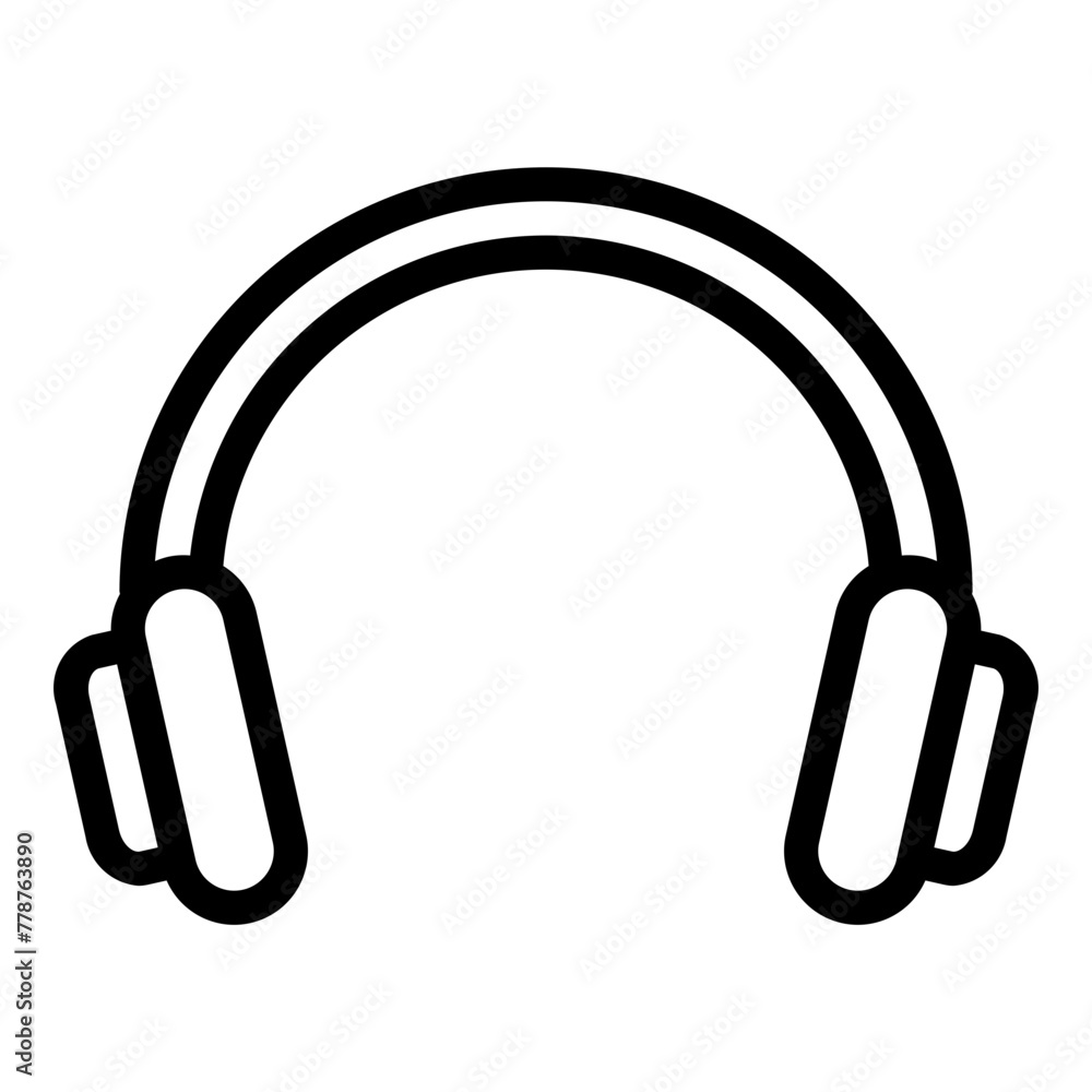 headphone icon line headphone icon line