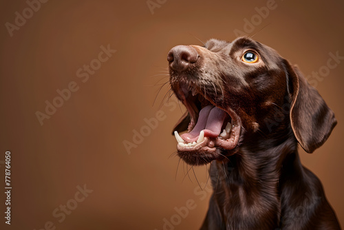 Dachshund catching treats, Generative Ai image