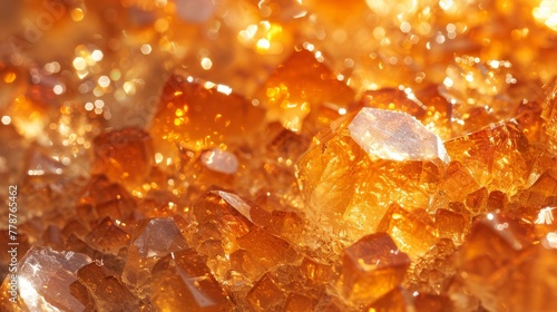  A clear image shows a cluster of glistening, diamond-shaped crystals in bright sunlight