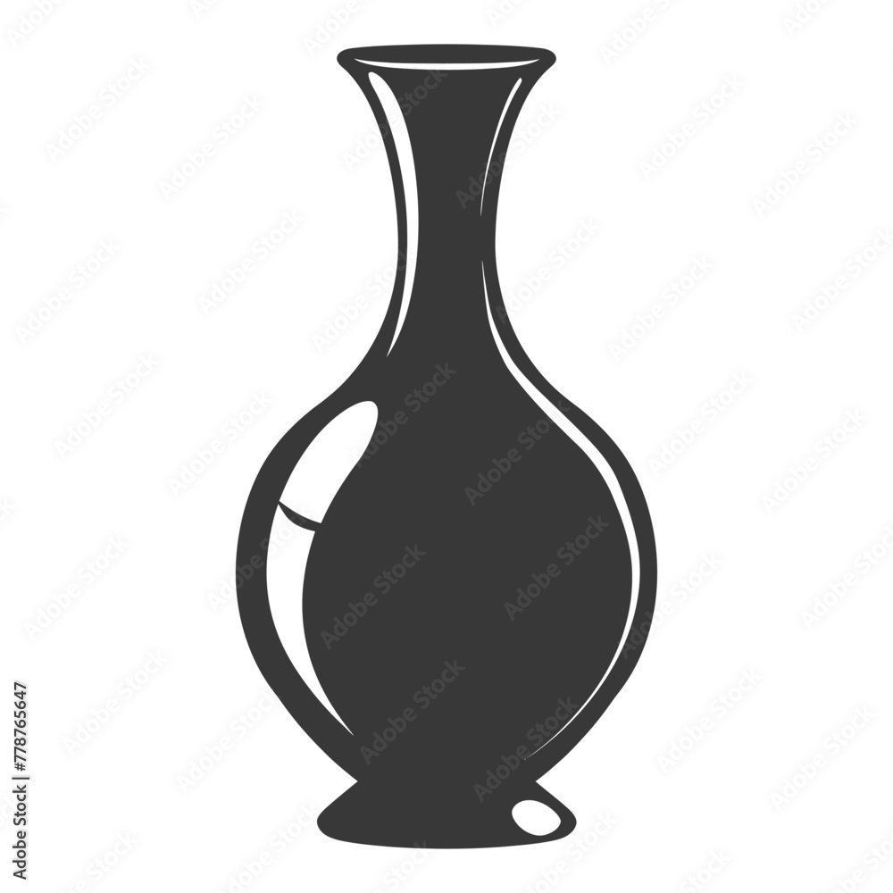 Silhouette Scandinavian Unique Vase black color only Silhouette Scandinavian Unique Vase black color only