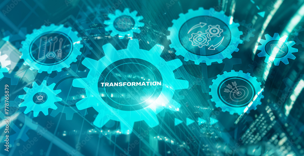 Transformation and Digitalization Technology and Business concept