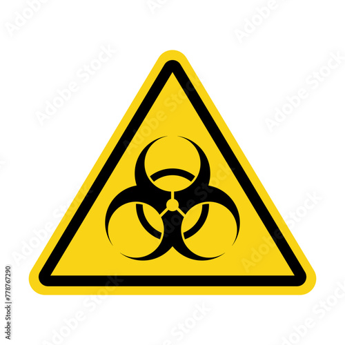 Biohazard symbol svg cut file. Isolated vector illustration.