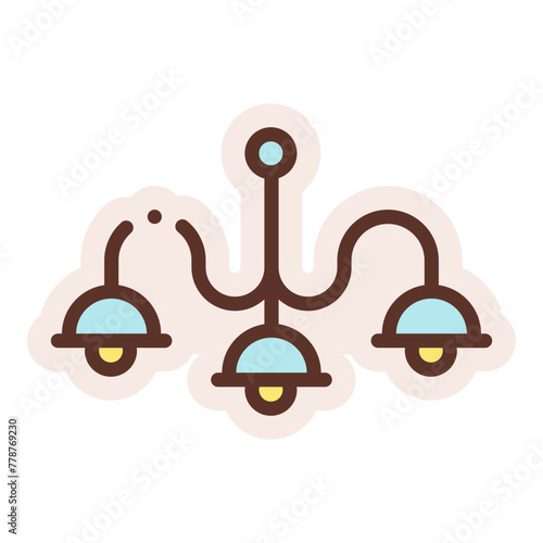 chandelier lamp sticker