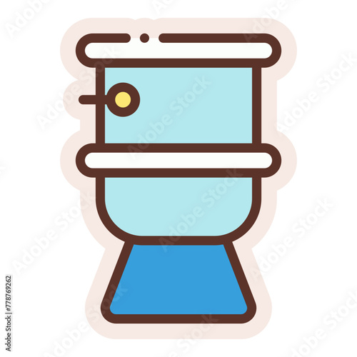 flush toilet sticker