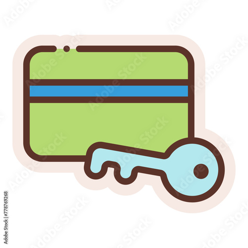 hotel key card sticker