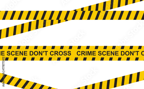 Warning label, police line, warning tape, danger signs on white background. vector file