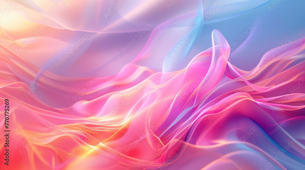 A colorful, abstract painting of a pink wave A colorful, abstract painting of a pink wave