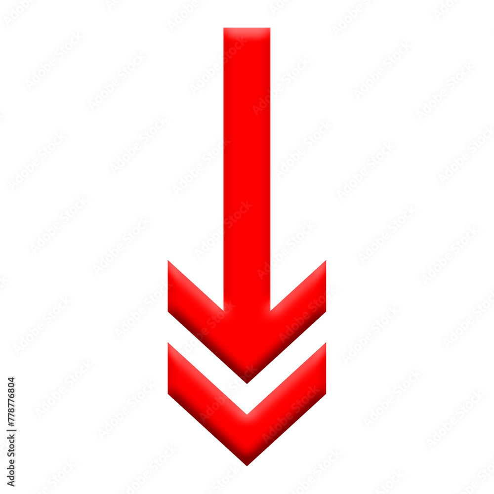 Red down arrow Red down arrow