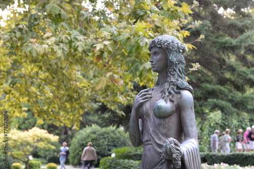 Sculpture of the goddess Flora in the Aivazovskoye park, Partenit, Crimea