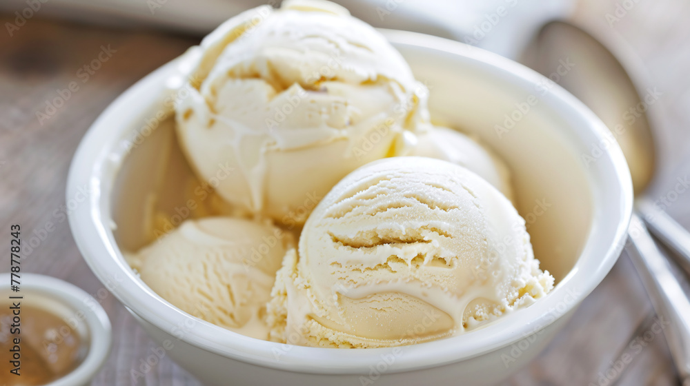 ice cream in a bowl