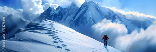 A Daredevil Mountaineer Conquering the Snowy Peaks: Essential Mountain Climbing Tips Demonstrated