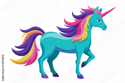unicorn-color-vector illustration © Jutish