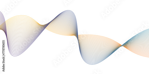 abstract yello purple wave, geometric DNA texture background,Wave of many purple lines circle ring. Abstract vertical wavy stripes on white background isolated.Design elements created using the Blend 