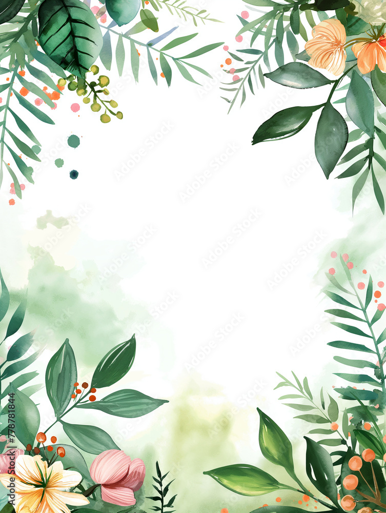 Tropical Floral Corner Frame Tropical Floral Corner Frame