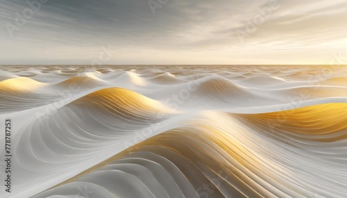 abstract 3d background white grey wavy waves flowing ripple surface © Michelle