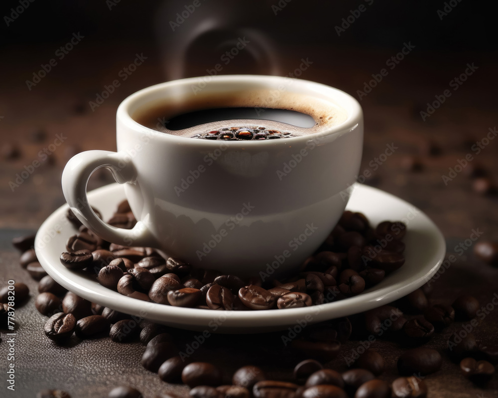perfect hot Americano coffee in a plain mug cup perfect hot Americano coffee in a plain mug cup