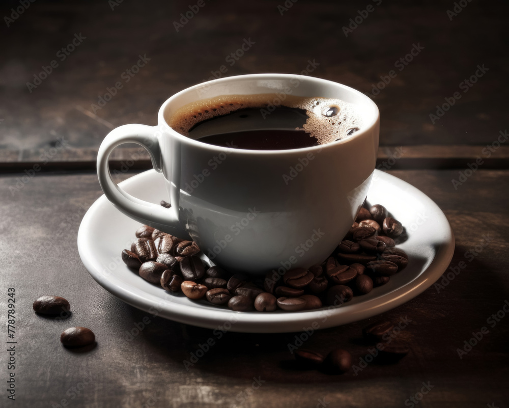 perfect hot Americano coffee in a plain mug cup perfect hot Americano coffee in a plain mug cup