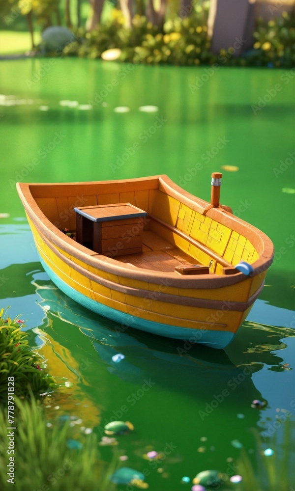 Obraz premium boat on the river