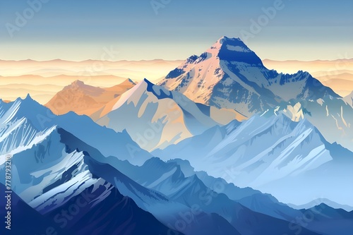IA Gerada IA Generativa Everest montanha grande paisagem aventura nepal motiva    o ao ar livre Arte Gr  fica 