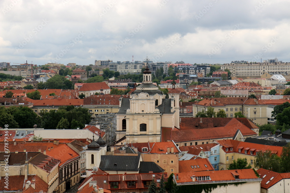 02 07 2023 Vilnius Lithuania. Vilnius is the capital and largest city of Lithuania. It is located in the southeast of Lithuania on the Vilnius River.
