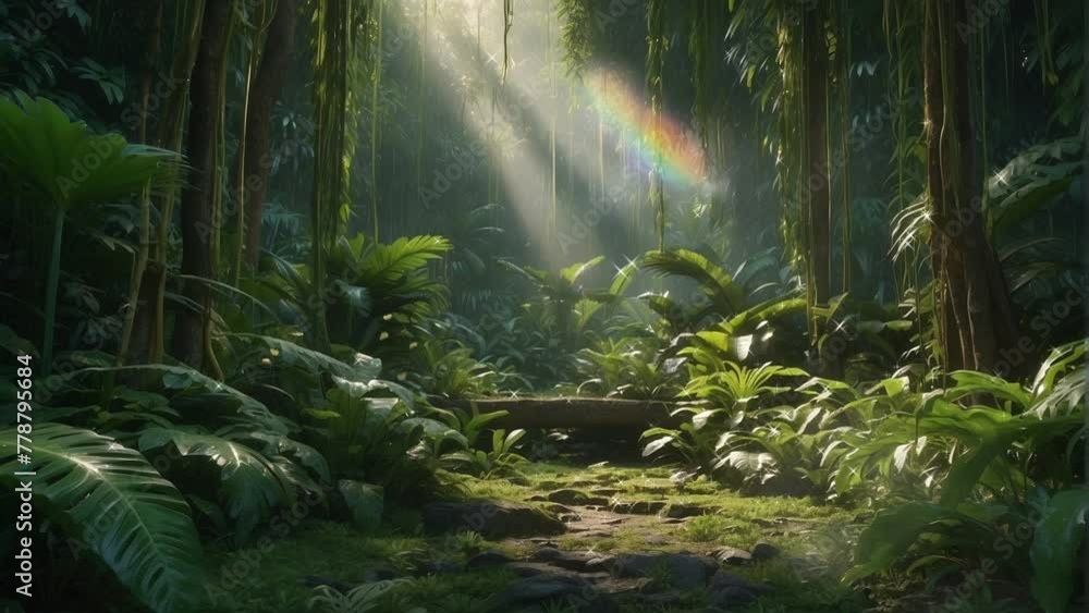 River in the jungle, background, 4k, animation video, Seamless looping, footage, generative ai River in the jungle, background, 4k, animation video, Seamless looping, footage, generative ai