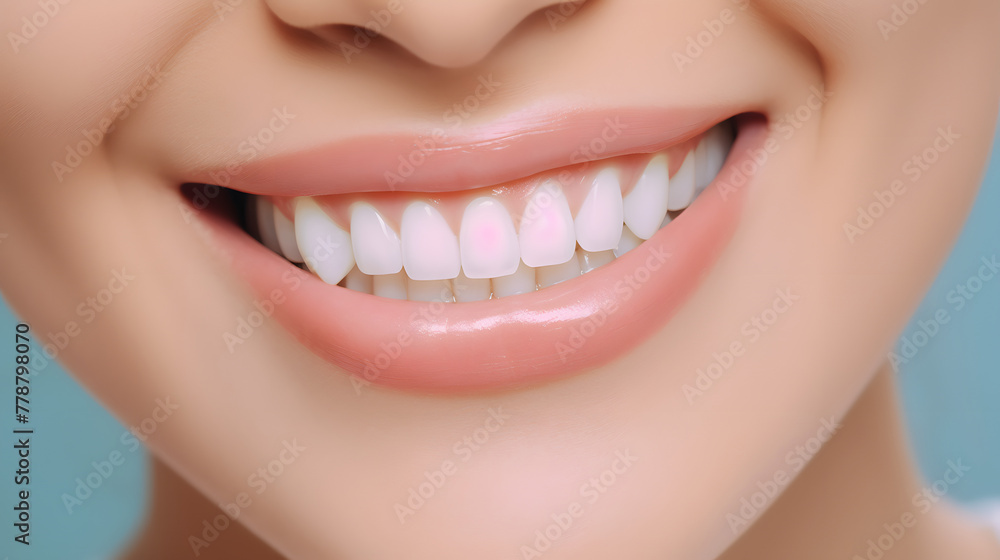 Dentist Examining Woman's Perfect White Smile. Dentist Examining Woman's Perfect White Smile.