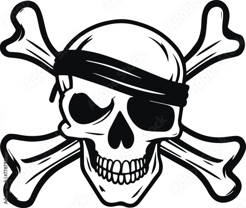 Pirate skull, Skull and crossbones danger warning sign