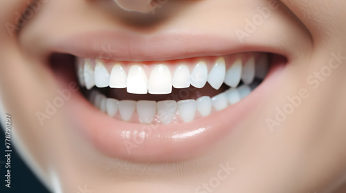 Close-Up of Dental Checkup with Perfect White Smile.