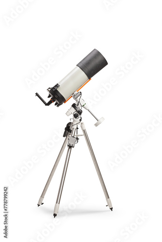 Astrophotography telescope on a stand