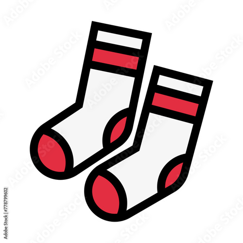 Flat design pair of socks icon. Vector.