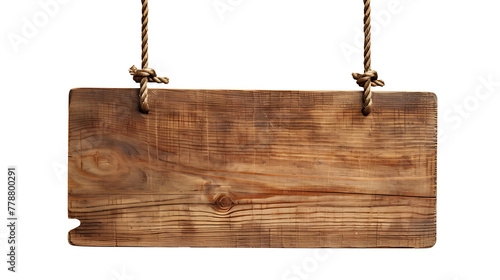 Wooden planks hanging retro vintage style. Isolated wooden board