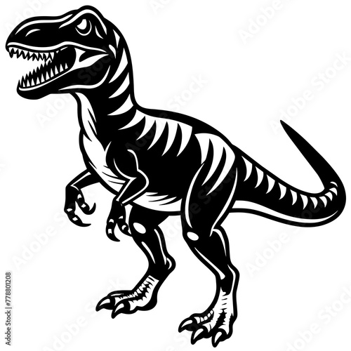 dinosaur illustration  black dinosaur silhouette vector illustration icon svg monster characters Holiday t shirt Hand drawn trendy Vector illustration dinosaur on black background