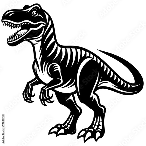 dinosaur illustration, black dinosaur silhouette vector illustration,icon,svg,monster characters,Holiday t shirt,Hand drawn trendy Vector illustration,dinosaur on black background © SK kobita