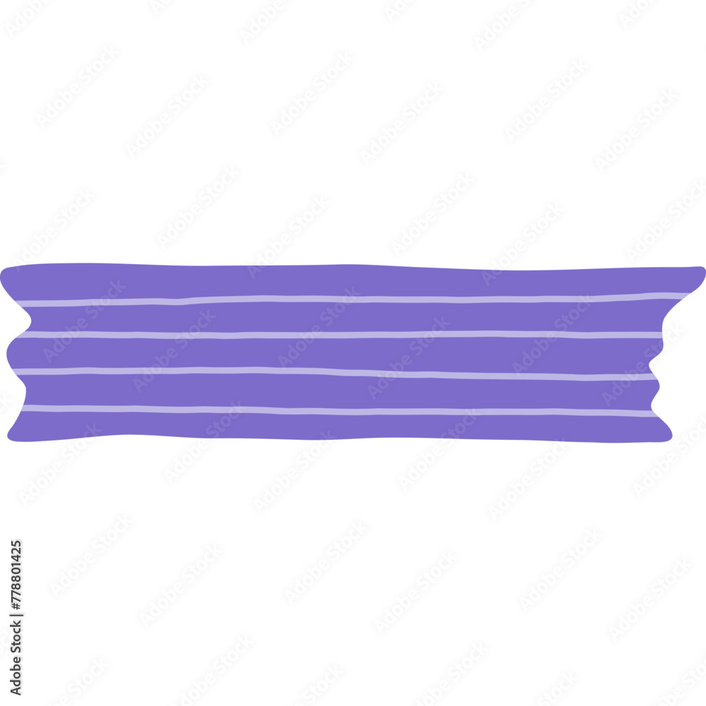 Cute clipart of washi tape stripe with horizontal line pattern. Adhesive tape with squiggle colorful ornament. Aesthetic decorative scotch tape with ragged edges for scrapbook, planner, notebook. Cute clipart of washi tape stripe with horizontal line pattern. Adhesive tape with squiggle colorful ornament. Aesthetic decorative scotch tape with ragged edges for scrapbook, planner, notebook.