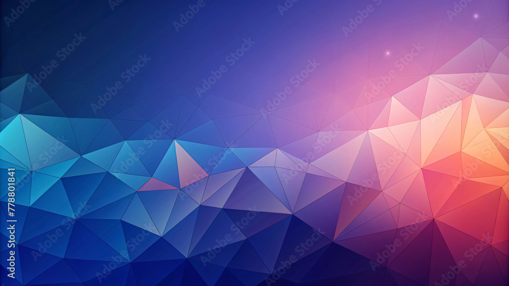 Fototapeta premium Blue Geometric Triangle Pattern Background
