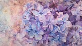 Watercolor lilac blossoms on a textured background, suitable for art prints.